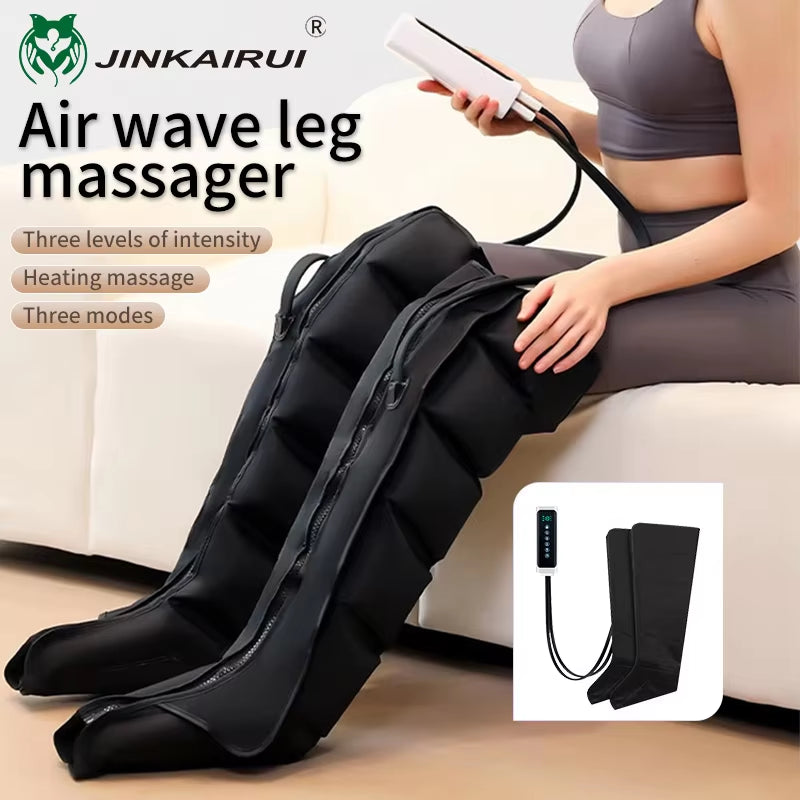 Air Pressure Leg Massager Foot Massage Boots Kneading Squeeze Deep Relaxation Calf with Remote Control